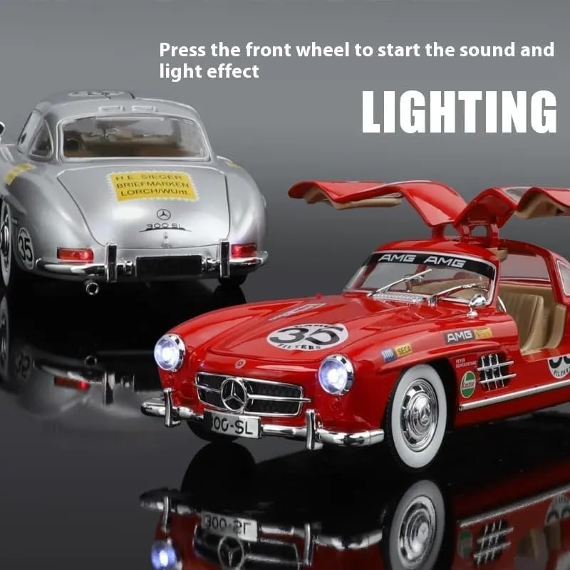 Mercedees Benz 300SL Modified Alloy Diecast Pullback Metal Car Toy