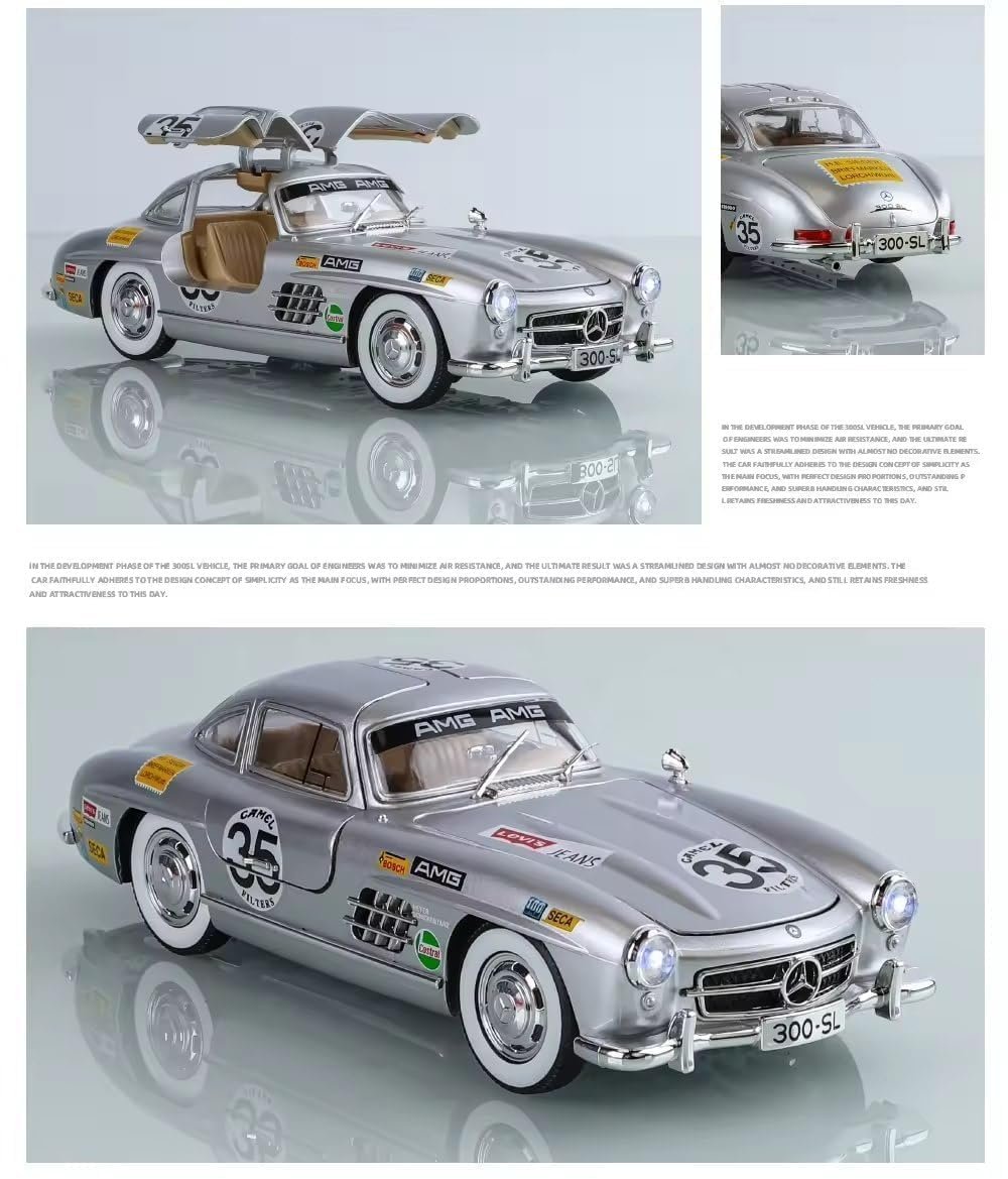 Mercedees Benz 300SL Modified Alloy Diecast Pullback Metal Car Toy