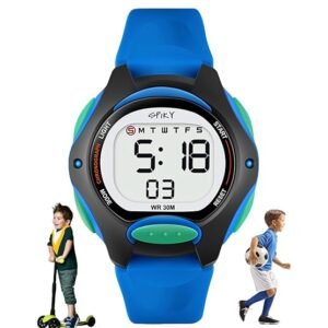 SPIKY Digital Sports Watch for Kids | Multifunctional with Luminous LED Display & Alarm | Water-Resistant & Silicone Strap | Best Birthday Gift Wrist Watches for Boys & Girls | Age 2-14 yrs