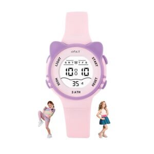 SPIKY Cateye Digital Sports Watch for Kids | Multifunctional with Luminous Display & Alarm | Water Resistant & Soft Silicone Strap | Best Birthday Gift Wrist Watches for Girls & Boys | Age 2-14 yrs