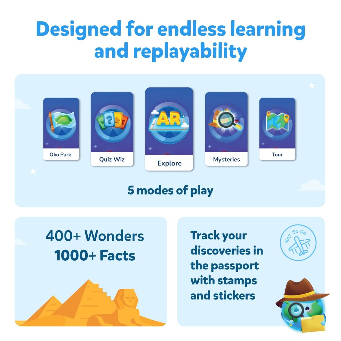 PlayShifu Globe for Children – Orboot Earth: Interactive Kids Globe with 1000+ Facts on Animals, Places & Monuments | Tech-Powered Learning Toy & STEM Gift for Kids Ages 4–10 - Image 7