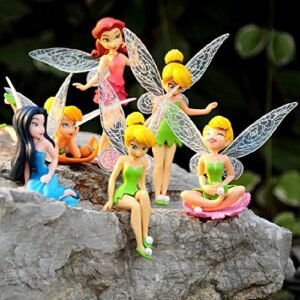 Chocozone 6PCS/Set Miniature Fairy Princess Garden Decor Home Decoration Mini Landscape Dolls for Girls