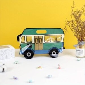 Chocozone Pack of 25 Bus Theme Guddy Bags Party Favor Bags Cookie Bags Birthday Party Return Gift Bags Goody Bags for Return Gifts for Kids(28 * 17cm)