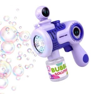 Space Theme Battery Operated Automatic Bubble Machine inbuilt with 360° Leak-Proof Design for Kids Boys Girls Ages 3+ Indoor Outdoor use