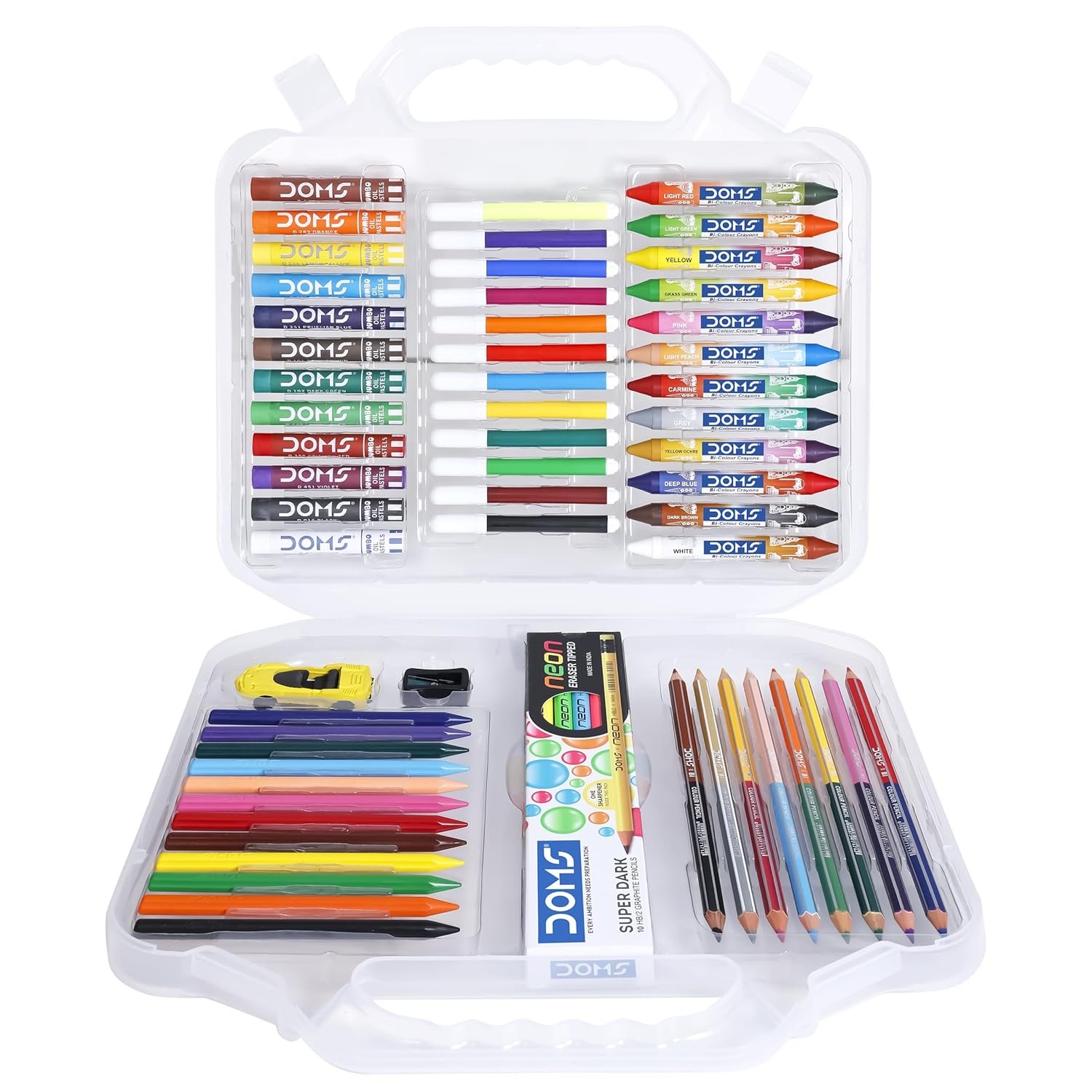 Doms Art Apps Nxt Kit With Plastic Carry Case | Perfect Value Pack | Kit For School Essentials | Gifting Range For Kids | Combination of 9 Stationery Items - Image 5