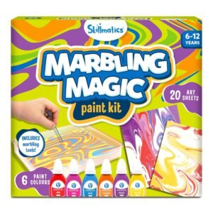 Skillmatics Marbling Magic Paint Kit, Water Marbling Kit for Kids, Art & Craft Kits, Supplies, DIY Creative Activity, Gifts for Girls & Boys Ages 6, 7, 8, 9, 10, 11, 12, Multicolor