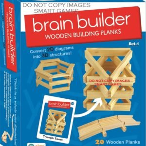 JH00337 (2) Brain Builder Wooden Building Planks for Kid (Set-1)- Multi Color, 36 Pcs