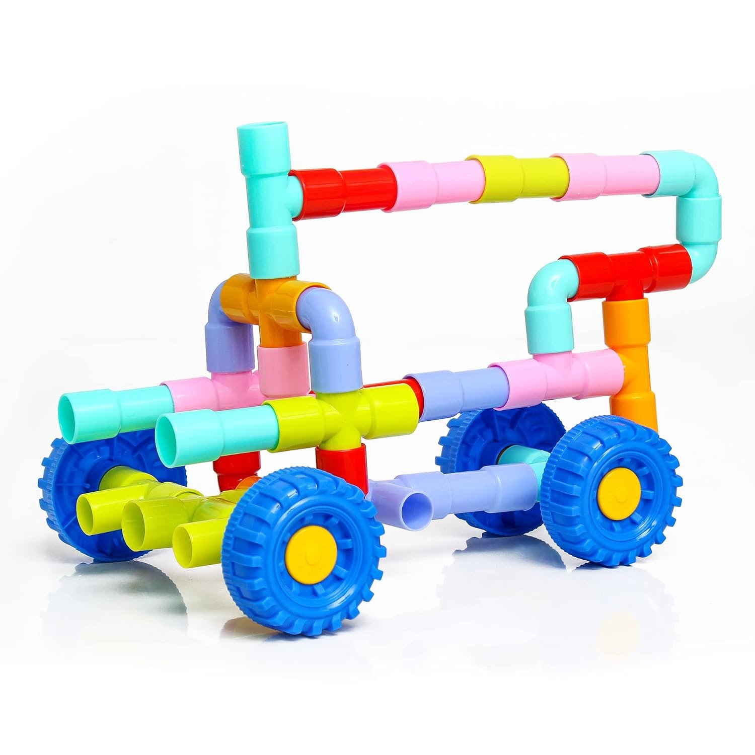 Smart Builders Building Blocks Set-2, Building Blocks for Kids, Block Game for Kids (Multicolor, Big Size) - 68 Pieces