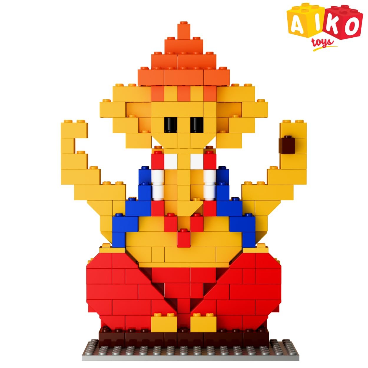 Bal Ganesha Building Blocks Set with Modak | Indian Festival Toy for Kids | STEM Creative Play | Compatible with International Brand Blocks | Ages 4+ - Image 2