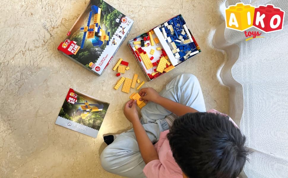 Build A Plane Building Blocks Set – 200 Pieces | Multi-Color ABS Plastic Construction Toy | Planes, Helicopters & Air Traffic Control Tower | STEM Learning & Creativity for Kids 4+ - Image 2