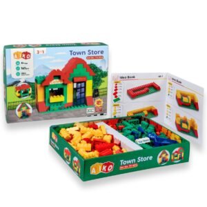 JH00356 (2) Town Store Set No.4 | 164 Pcs ABS Plastic Building Blocks| Multi-Colour Construction Toy for Kids | Learning & Educational Blocks with Idea Booklet | Best Gift for Boys & Girls 4+