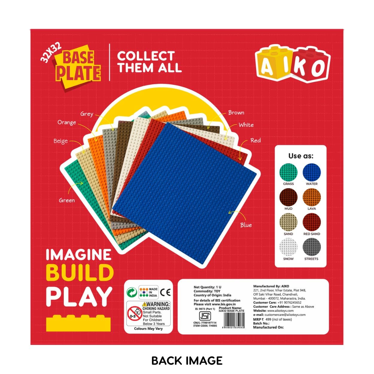 Classic Green Base Plate – 32 x 32 Studs (10" x 10") | Durable ABS Plastic Building Base | Sturdy Foundation for Construction Play | Compatible with Major Block Brands | Ideal Gift for Kids 4+ - Image 5