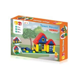 JH00359 (1) Town House Set No.5 | 240 Pcs ABS Plastic Building Blocks | Multi-Colour Construction Toy for Kids | Learning & Educational Blocks with Idea Booklet| Best Gift for Boys & Girls 4+
