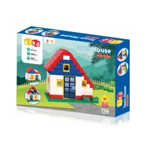 JH00362 (6) Town House Set No.3 | 158 Pcs ABS Plastic Building Blocks | Multi-Colour Construction Toy for Kids | Learning & Educational Blocks with Idea Booklet | Best Gift for Boys & Girls