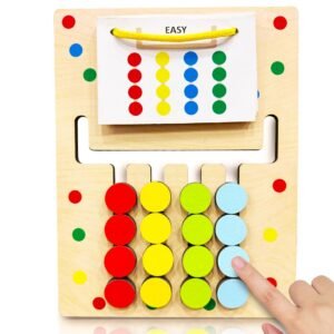 Wembley Kids Montessori Puzzle Game Learning Toy for Kids Age 3-8 Years Color and Pattern Matching Logic Brain Game Preschool Educational Activity Travel Toys for 4,5,6,7,8 Birthday Gift for Boy Girl