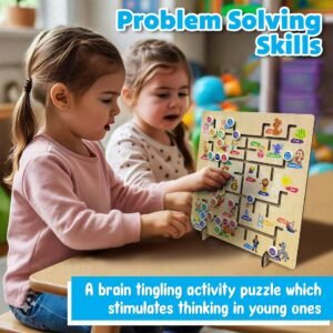 Wembley 3 in 1 Wooden Alphabet Puzzle for Kids Trace The Letters & Alphabets ABCD Creative Toy Educational Board Game for Babies 2+ Develops Motor Skills Concentration Early Learning