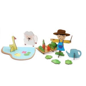 shumee DIY 3D Activity Box - Farm Themed (6 Years+) | Multicolor | All-in-one Kit | Safe for Children | Pretend Play | Eco Friendly | Handcrafted in India