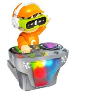 Param Enterprise DJ Dancing Musical Robot Toys for Kids | Rock Bump & Go Action with Sound Music LED Light Battery Operated Baby Toys for Toddlers | Birthday Gift for Kids Children