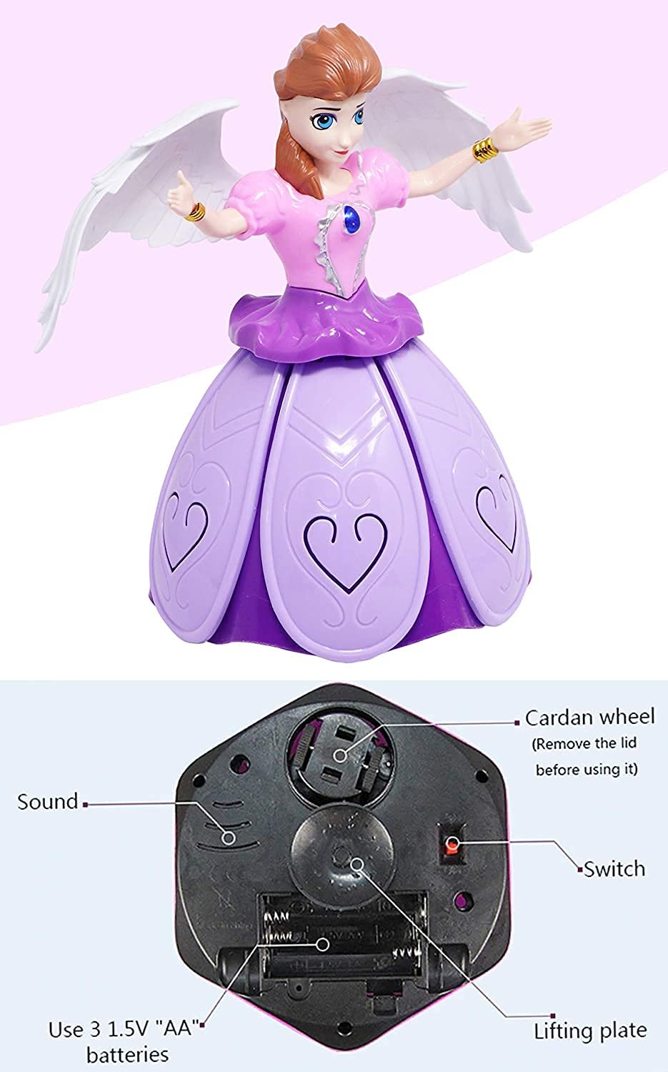 Goyal's Angel Girl Musical Dancing Rotating Toy with Attractive Multi Color Flashing Lights for Kids - Image 2