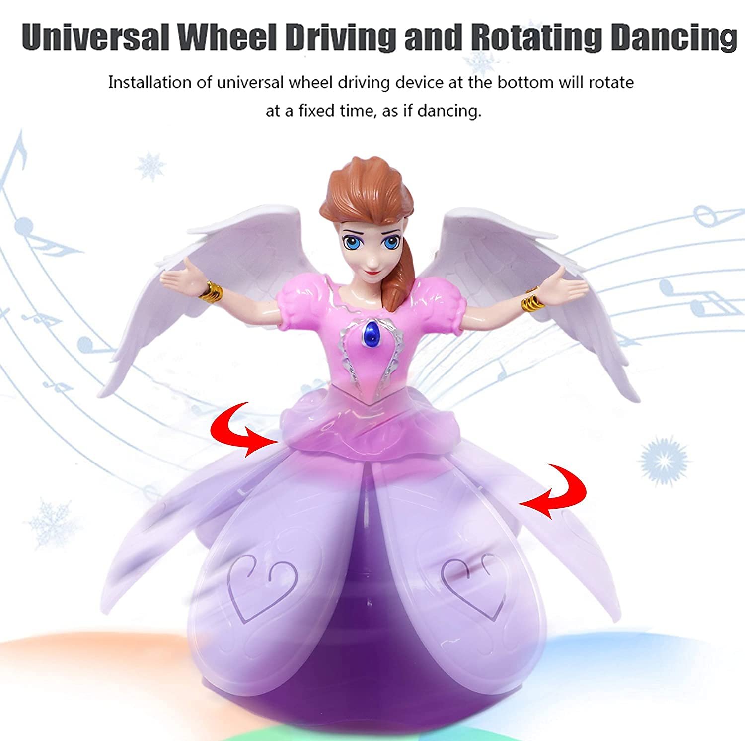 Goyal's Angel Girl Musical Dancing Rotating Toy with Attractive Multi Color Flashing Lights for Kids - Image 6