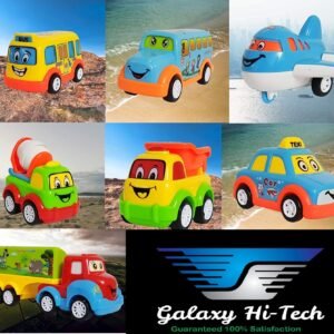 Galaxy Hi-Tech® Pull Back Car Exclusive, Non Toxic Unbreakable Automobile Car Toy Set, Pull Back Truck Toy Aeroplane Set for Kids Boy and Girl (Multi Colour, Pack of 7)