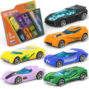 JH00557 (2) SHAKTISM Colour Changing Alloy Cars Set, Hot Water Activated, Die Casr Car - Pack of 6, Ages 3+