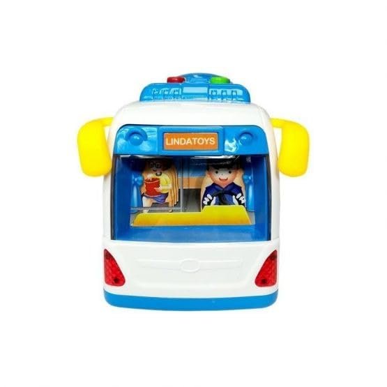 Rk Toys Public School Musical Toy City Bus Toys for Kids Friction Public Bus Activity Toy Vehicle with Music Sounds and Lights - Multicolor - Image 2