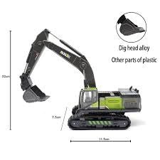 PLUSPOINT Die cast Metal Excavator Construction Vehicle with All Moving Parts Friction Powered Inertia Toys Pretend Play Toy Trucks Building Vehicles for Kids 3 Years - Image 2