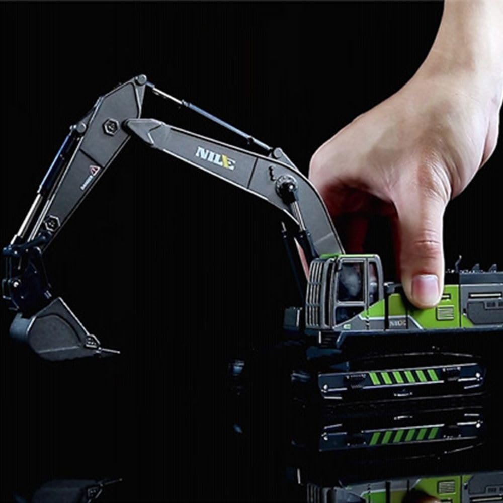 PLUSPOINT Die cast Metal Excavator Construction Vehicle with All Moving Parts Friction Powered Inertia Toys Pretend Play Toy Trucks Building Vehicles for Kids 3 Years - Image 6