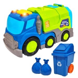 FunBlast Garbage Truck Toys for Kids, Pull Back City Clean Truck with Light and Sound Truck, Friction Power Vehicles Toy Trucks 3+ Years Old Boys Girls, & Kids (Multicolor)