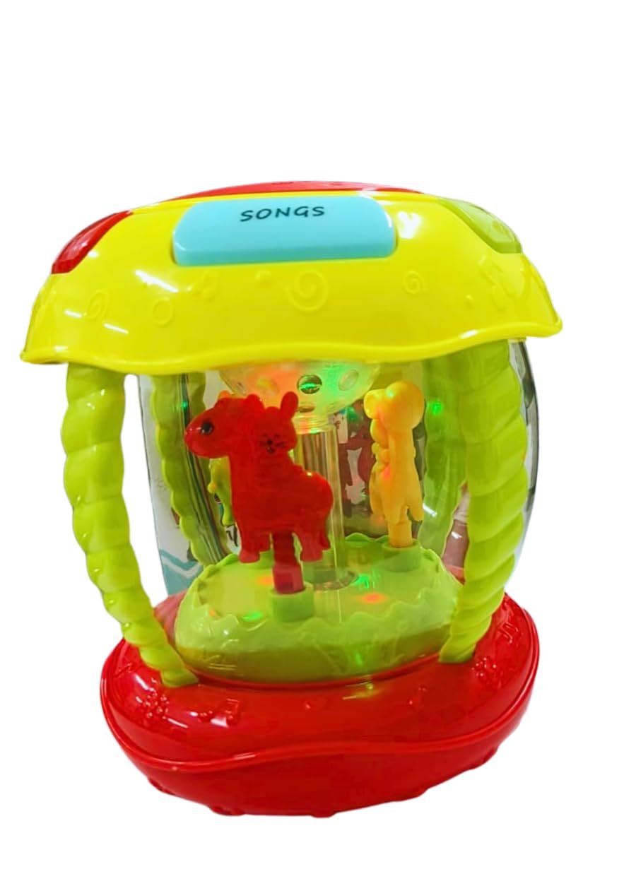 Rolling Drum Musical Toy with Lights, Rechargeable, Ages 2+, Multi-Colour