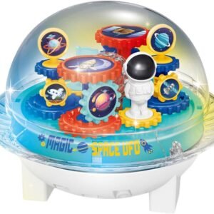 EUPHORIA Spaceship Toy for Children, UFO Toy Game, Universal Spaceship Model, Transparent Moving Gears for Boys, Girls Fame