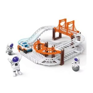 EUPHORIA Plastic Spaceship Series Railway Toys | Kids DIY Assembly Electric Slot Car Track Toy Set | Children's Gift