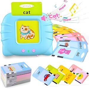 Graphene Colorful Double-Sided Flash Cards, Rechargeable Montessori Educational Cards, Interactive Learning Toys for Kids,224 Words Develop Language Skills Best Gift for Boy Girl
