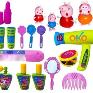 JH00601 (3) PAMPAM Peppa Pig Beauty Kit Set, Pretend Play Toy with Makeup Accessories for Kids
