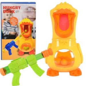 GRAPHENE Hungry Duck Feeding Game with Air Pressure Toy Gun Shooting Games Score Sound 8 Soft Foam Balls Toys for Kids 3-10 Years Old | Best for Birthday Gifts | Kids Indoor Play Toy