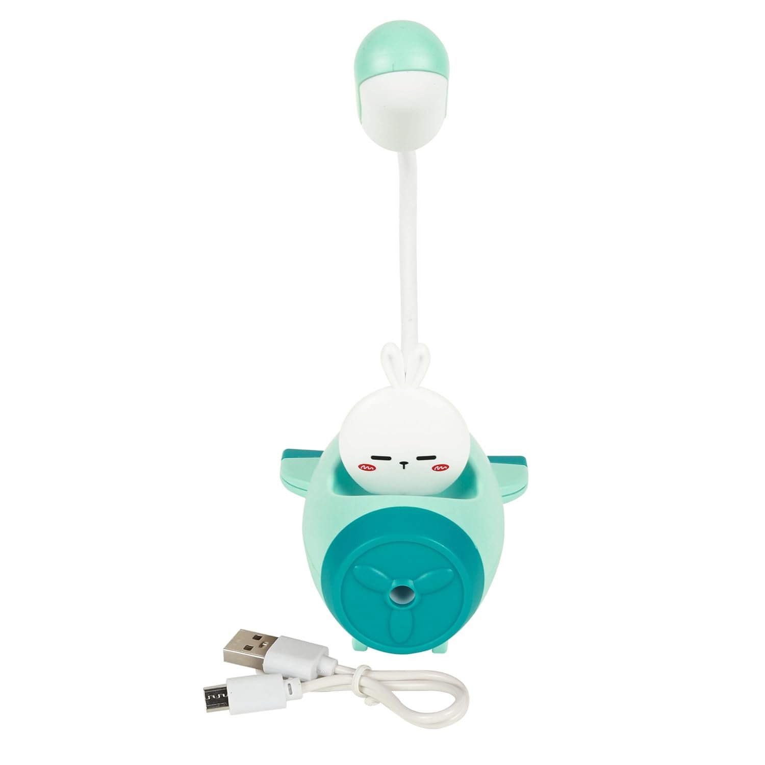 Lexton LED Study Table Lamp Aeroplane Shaped for Kids | Rechargeable Desk Lamps for Study Room with Pencil Sharpener | USB Warm Light LED Children Study Table Lamp | (Yellow,Pack of 1) - Image 5