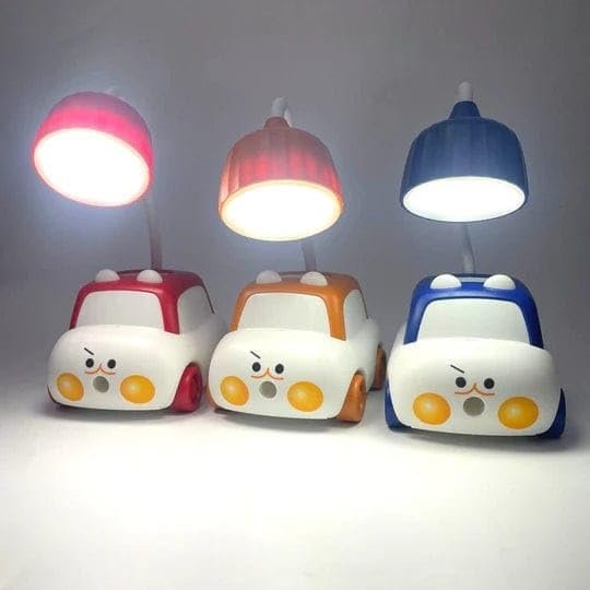 SWADEC Car Shape Table Light with Pencil Stand and Sharpener, Eye Protection Light for Reading and Night Light for Kids (Set of 1)(Multicolour) - Image 2