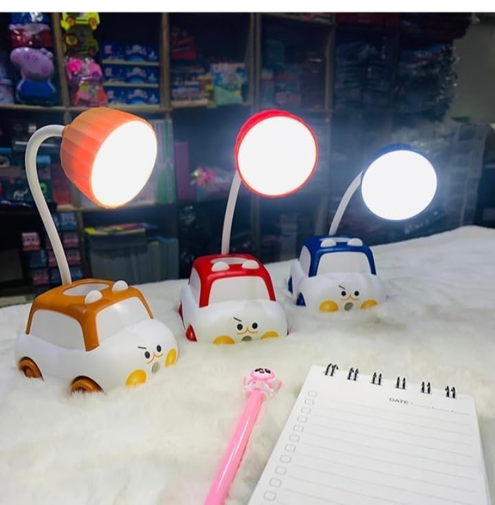 SWADEC Car Shape Table Light with Pencil Stand and Sharpener, Eye Protection Light for Reading and Night Light for Kids (Set of 1)(Multicolour) - Image 9
