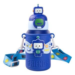 Kids Water Bottle - Water Bottle for School - Sipper Water Bottle for Kids - Waterbottle for Girls and Boys, Stainless Steel 316, Spill-Proof, BPA-Free, Perfect for School and Play, Darkblue