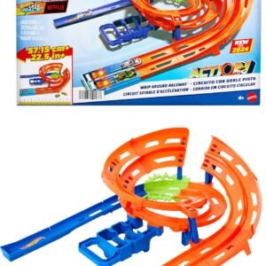JH00655 (2) Hot Wheels Circuit looping of the extreme, Box Circuit 2 Cars in scale 1/64, Easy to Store, HTK17