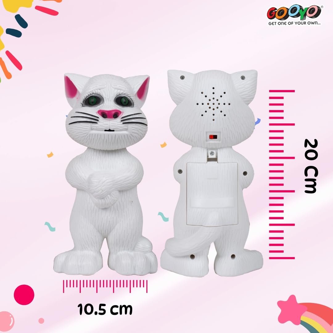 Gooyo GY-838-17/18 Electronic Pet Talking Toy Cat for Kids | Best Musical Toy with More Features | Best Gift for Kids | White Color, 3xAA Battery (Not Included) - Image 5