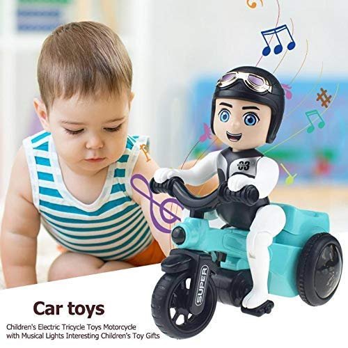 Goyal's Bump & Go Toy with Flashing Lights Music Sound Automatic Riding 360° Rotation Entertainment Vehicle with Figures for Kids Both Boys and Girls, Assorted Multicolor (03 Bicycle) - Image 3