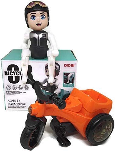 Goyal's Bump & Go Toy with Flashing Lights Music Sound Automatic Riding 360° Rotation Entertainment Vehicle with Figures for Kids Both Boys and Girls, Assorted Multicolor (03 Bicycle) - Image 9