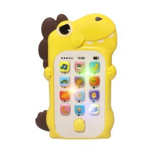 FunBlast Mobile Phone for Kids, Cute Dinosaur Musical Mobile with Light & Sound Toys for Babies | Educational Toys for Kids 3+ Years/Boys/Girls-1 Unit (Yellow)