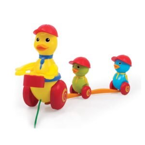 Giggles - 2 in 1 Duck Parade, Pull Along, Drum, Linking, Encourages Walking Preschool Toys, (12 Months & Above Infant, Multicolour)