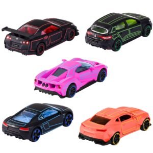 Light Racer Toy Car Set With Different Die Cast Metal Vehicles, 7.5 Cm Each, Scale 1:64 With Rotating Wheels & Opening Parts For Children Aged 3 & Above Kids- Set Of 5, Multicolor