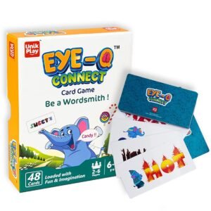 JH00702 (2) UnikPlay Educational Game Eye Q Connect Card Game for Boys and Girls Age 6 to 99 Years, Easy to Learn Playing Card Games, Fun Family Brain Games Birthday Gift