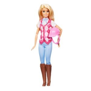 Barbie “Malibu” Doll & Accessories from Mysteries: The Great Horse Chase, Includes Fashion Doll, Removable Riding Outfit & Helmet