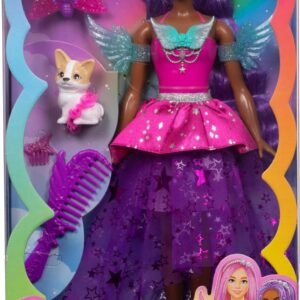 Doll with 2 Fantasy Pets & Dress, Brooklyn” Doll from A Touch of Magic™, 7-inch Long Hair